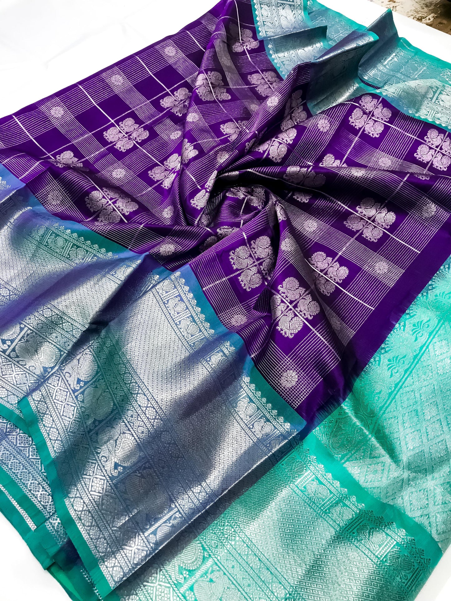 Blue venkatgiri saree